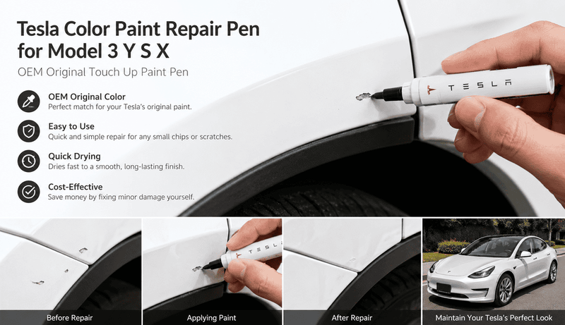 Tesla Touch Up Paint Pen Guide: Fix Small Scratches and Paint Chips on Model 3, Y, S and X - T-Launch