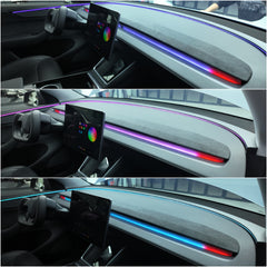 Smart Blind Spot Detection (BSD) Dashboard Ambient Light Bar for Tesla Model Y Juniper 2025+ / Model 3 Highland 2024+