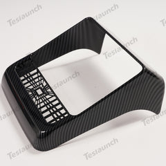 Kockás hátsó szellőzőnyílás képernyővédő keret (szénszálas mintázatú ABS) Tesla Model Y Juniper 2025+