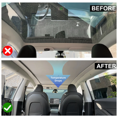 Retraherbar tak Solskærm for Tesla-model 3/Y - Rulle tyvstilen