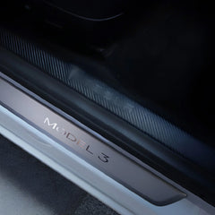 Tesla Carbon Fiber Dør Sill Protector Sticker til Model 3: