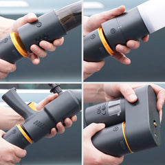 <tc>Teslaunch</tc> x BAYU Kit de voiture multifonctionnel tout-en-un - Lave-auto, pompe à air, aspirateur, lampe de poche anti-éblouissement, chargeur de téléphone portable