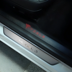Tesla Carbon Fiber Dør Sill Protector Sticker til Model 3: