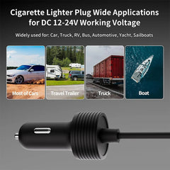 12V/24V to 57V Car Charger Step Up Converter with Female Plug for Starlink Gen 3 - T-Launch