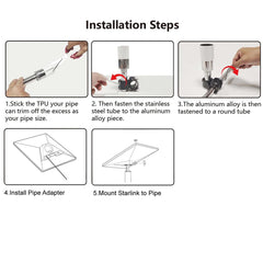 Kerek csöves tetőcsomagtartó tartó Starlink Minihez – minden autóhoz illeszkedik