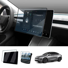 16" Front & Rear 9H Tempered Glass Screen Protector for Tesla Model Y Juniper 2026+ - T-Launch