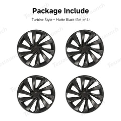 19'' Crossflow Wheel Cover Hubcaps for Tesla Model Y Juniper 2025+ – Turbine Styles (Set of 4)