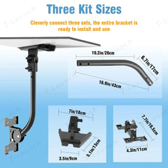 180° Adjustable Waterproof Roof & Wall Mount Bracket for Starlink Gen 3