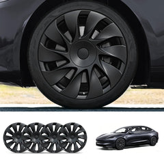 18'' Spiral Spoke Style Hubcaps Wheel Covers for 2025+ Tesla Model 3 Standard Prismata Wheels (Set of 4)