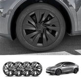 19'' Crossflow Hubcaps Wheel Covers for Tesla Model Y Juniper 2025+ – Helix 2.0 Style (Set of 4) - T-Launch