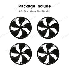 19'' Crossflow Wheel Cover Hubcaps for Tesla Model Y Juniper 2025+ – OEM Styles (Set of 4) - T-Launch