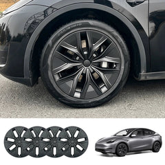 19'' Arachnid 2.0 Style Hubcaps Wheel Covers for 2020-2024 Tesla Model Y Gemini Light/Dark Wheels (Set of 4)