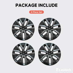 19'' Arachnid 2.0 Style Hubcaps Wheel Covers for 2020-2024 Tesla Model Y Gemini Light/Dark Wheels (Set of 4)