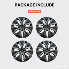 19'' Arachnid 2.0 Style Hubcaps Wheel Covers for 2020-2024 Tesla Model Y Gemini Light/Dark Wheels (Set of 4)
