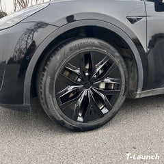 19'' Arachnid 2.0 Style Hubcaps Wheel Covers for 2020-2024 Tesla Model Y Gemini Light/Dark Wheels (Set of 4)