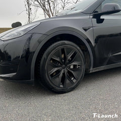 19'' Arachnid 2.0 Style Hubcaps Wheel Covers for 2020-2024 Tesla Model Y Gemini Light/Dark Wheels (Set of 4)
