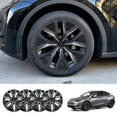 19'' Arachnid 2.0 Style Hubcaps Wheel Covers for 2020-2024 Tesla Model Y Gemini Light/Dark Wheels (Set of 4)