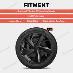 Replacement Spoke Style Wheels Cover Hubcap for Tesla 2025+ Model Y Juniper 19'' Crossflow Wheels (1 PC)