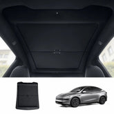 Retractable Roof Sunshade with Dual 1/4" Mounts and Magnetic Points for Tesla Model Y (2020+)