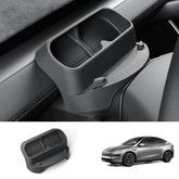 Multi-Function Steering Wheel Phone Mount & Glasses Holder for Tesla Model Y Juniper 2025+