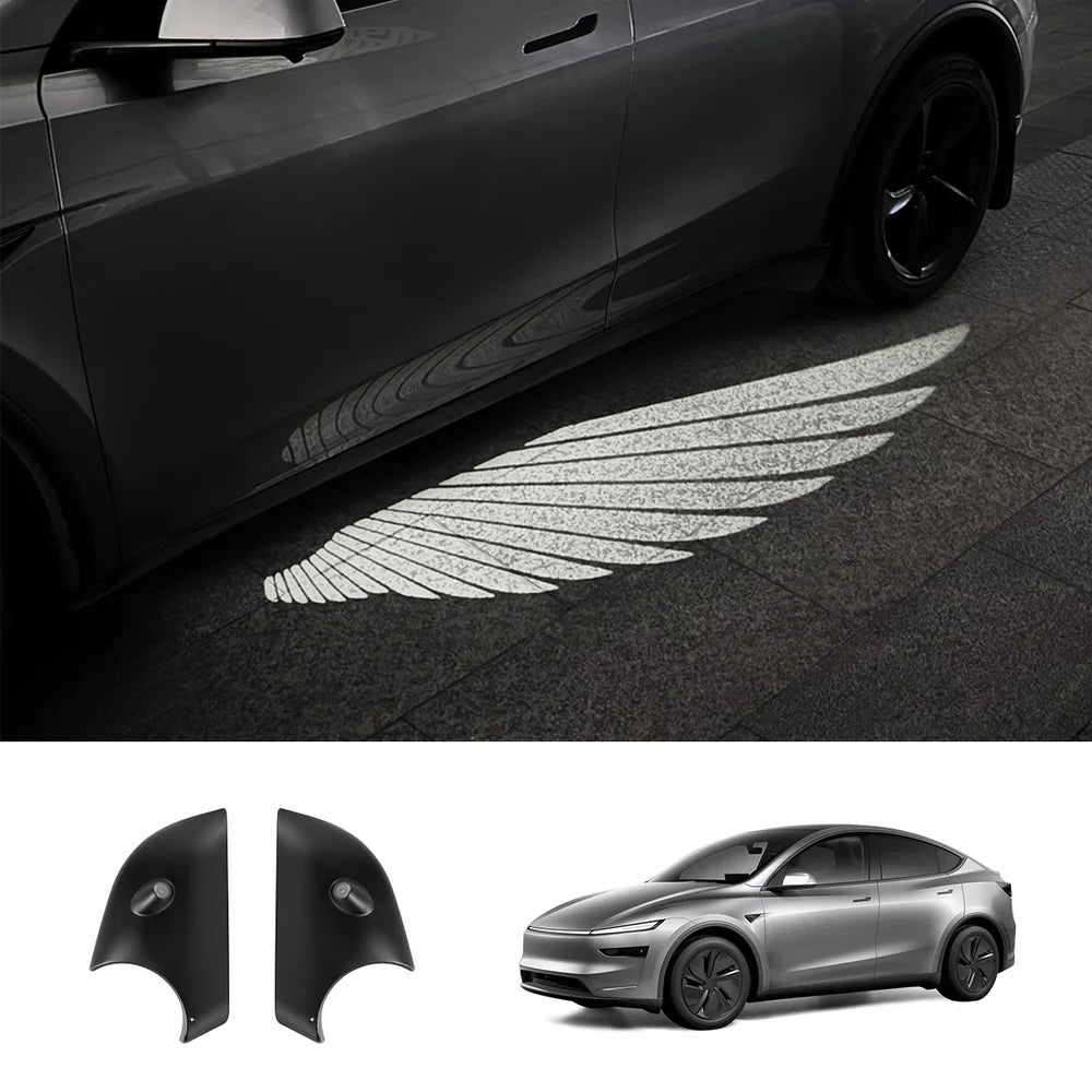 Angel Wing Side Mirror Welcome Projector Light for Tesla Model Y Juniper 2025+