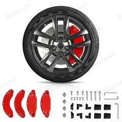 Rød 2021-2024 Model S/X Bremsekaliperdeksler (4stk) for Tesla