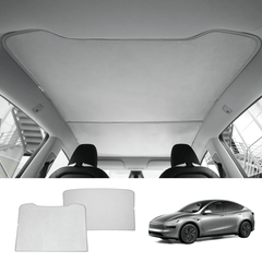 Wholesale Alcantara Split Nano Ice Crystal Glass Roof Sunshade for Tesla Model Y Juniper 2025+(28 Sets)