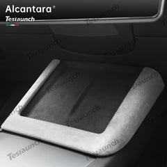 Alcantara central control charge frame cover for 2024 Model 3