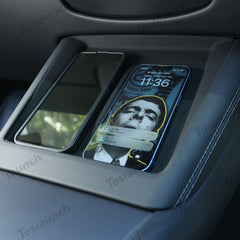 Center Control Silicone Pad Wireless Charging Anti-Slip Protective Mat for Tesla Model Y Juniper 2025+