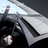Alcantara Dashboard Air Outlet Cover Sticker voor 2024 Model 3 Hoogland