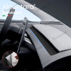 Alcantara dashboard air outlet cover sticker for 2024 Model 3