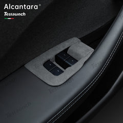 Kryt tlačítka na tlačítko na tlačítko alcantara 6 ks pro rok 2024 Model 3