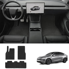 Durable Carpet-Style Floor Mats (3-Piece Set) for Tesla Model Y Juniper 2025+