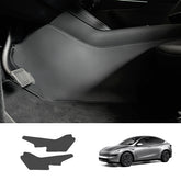 Extended-Length Center Console Side Kick Protection Pads -2-Piece Napa Leather Set for Tesla Model Y Juniper 2025+