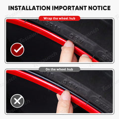 Protector de llanta de aleación de aluminio verde: se adapta a todos los automóviles (4 piezas)