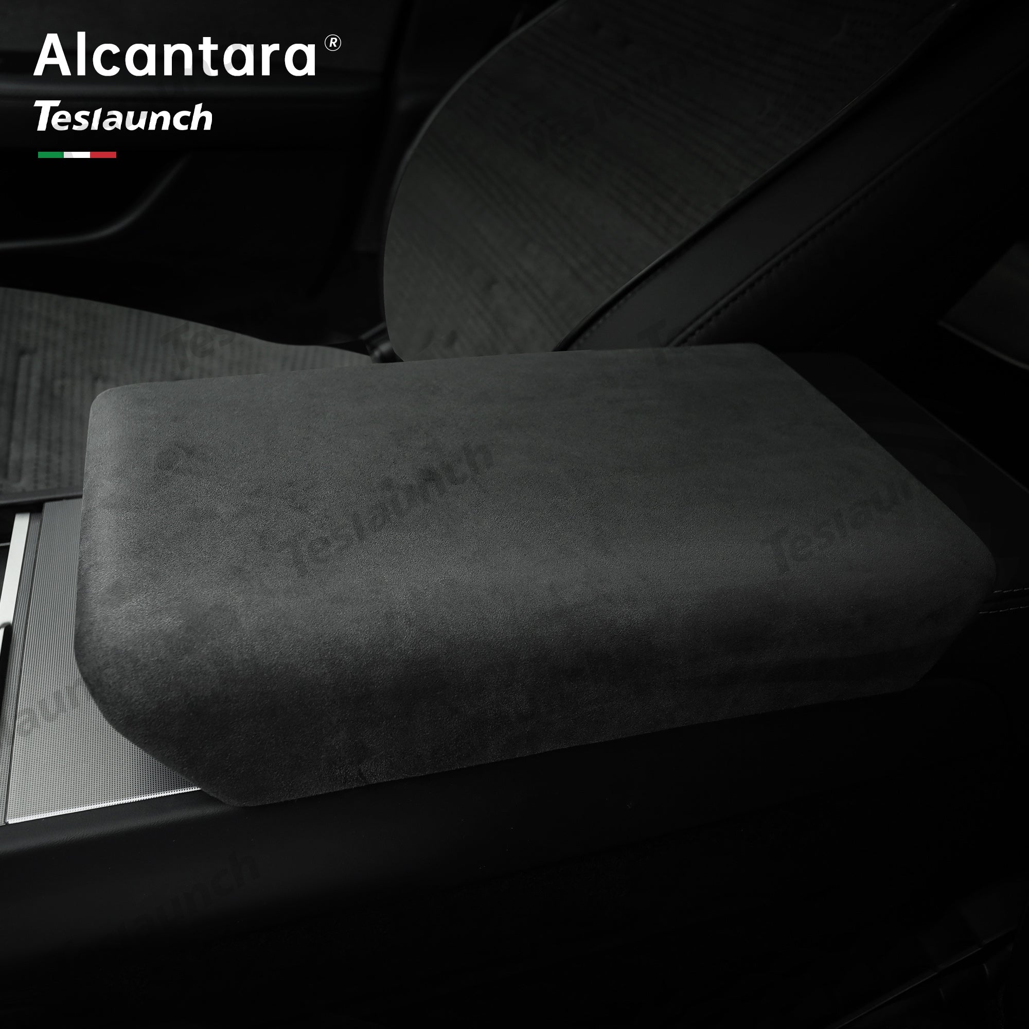 Console centrale en Alcantara® véritable pour Tesla Model 3 et Y