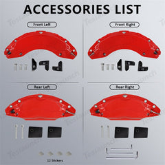 2021-2026 Model S/X Brake Caliper Covers (4Pcs) for Tesla - T-Launch