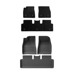 2024+ Model 3 Highland Floor Mats All Weather Double Layer Flocking TPE For Tesla - T-Launch