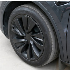 19'' Crossflow Wheel Cover Hubcaps for Tesla Model Y Juniper 2025+ – Turbine Styles (Set of 4)