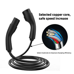 Typ 2 hona till hane-kontakt IEC62196 Adapter Laddningsstation EV Laddningskabel (Typ 2 till Typ 2 EV Laddningskabel)