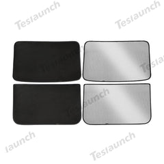 Upgrade Ingebouwde Reflecterende IJskristal + Suède Zonnescherm voor Zonnedak Tesla 2024 Model 3 Hoogland