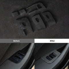 Kryt tlačítka na tlačítko na tlačítko alcantara 6 ks pro rok 2024 Model 3