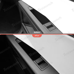 For- og bagdørsarmlænsovertræksdæksler (carbonfibermønster ABS) til Cybertruck (4 STK)