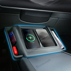 2024 Model 3 Highland Controllo Centrale Wireless di Ricarica in Silicone Pad Scatola di Conservazione Per Tesla
