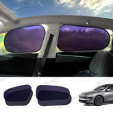 Static Cling Mesh Insulated Side Window Sunshade For Tesla Model Y