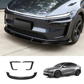 3-Piece Front Lip Spoiler & Fog Light Trim & Split-Type Side Skirts for Tesla Model Y Juniper 2025+ - T-Launch