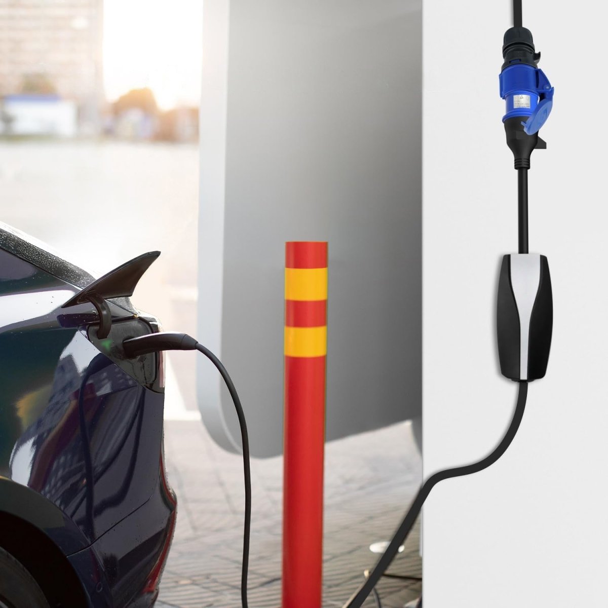3-Pin CEE to Tesla Adapter - 32A EV Charger Extension Cable for Tesla Mobile Connector - T-Launch