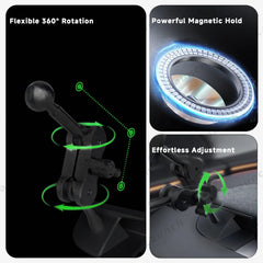 360° justerbar magnetisk telefonholder til Tesla Model Y Enebær 2025+ / Model 3 Højland 2024+