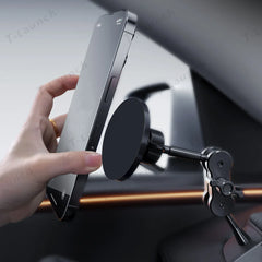 360° justerbar magnetisk telefonholder til Tesla Model Y Enebær 2025+ / Model 3 Højland 2024+