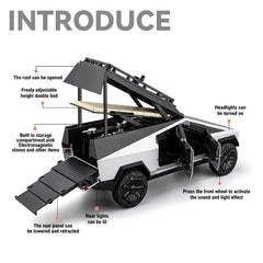 Cybertruck 1/24 Pickup Camping RV Samochód ze stopu metali Model